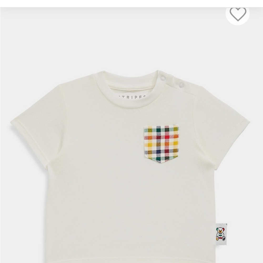 HBC Baby's Multistripe Gingham Pocket T-Shirt 18-24 Months NWT